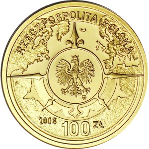 100 złotych 2008, rocznica Osadnictwa w Ameryce