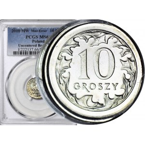 RR-, 10 pennies 2010, off-center minting, DESTRUKT