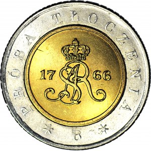 R-, 5 złotych 1994, Warszawa, PRÓBA TŁOCZENIA, mennicze