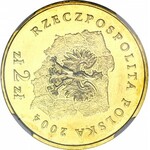RR-, 2 złote 2004, Woj. Dolnośląskie, DESTRUKT, SKRĘTKA 90 stopni