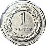 R-, 1 złoty 2009, DESTRUKT, poczwórny błąd wykrojnika, menniczy