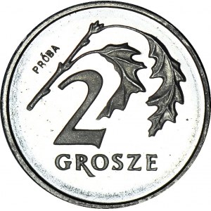 2 grosze 1990, PRÓBA, nikiel