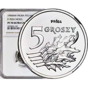 5 groszy 1990, PRÓBA, nikiel