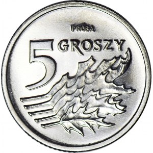 5 groszy 1990, PRÓBA, nikiel