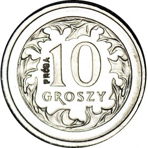 10 grosze 1990, PRÓBA, nikiel