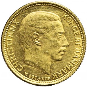 Dania, 10 koron 1913, Christian X