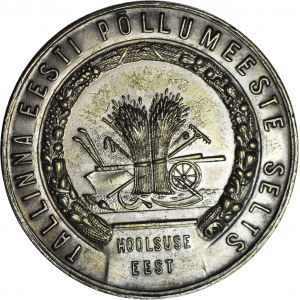 R-, Estonia, Medal - Estońskie Towarzystwo Rolnicze w Tallinie 1920