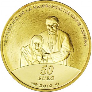 Francja, 50 euro 2010, Matka Teresa