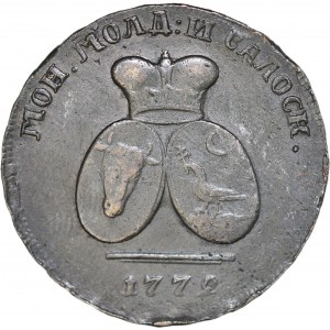 Rosja - Mołdawia, Katarzyna II 1762-1796, 2 para = 3 kopiejki 1772, Sadagóra