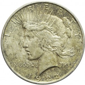 Stany Zjednoczone Ameryki (USA), 1 dolar 1922 D, Denver, typ Peace