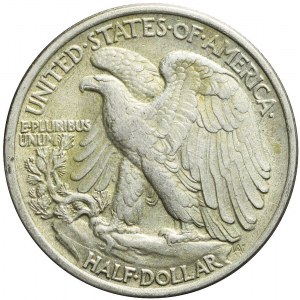 Stany Zjednoczone Ameryki (USA), 1/2 dolara, typ Walking Liberty, 1943, Filadelfia