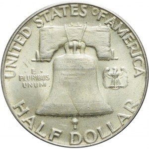 Stany Zjednoczone Ameryki (USA), 1/2 dolara 1953, typ Franklin, Filadelfia, mennicze
