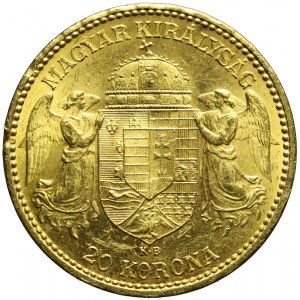 Węgry, 20 koron 1893, Franciszek Józef, Kremnica