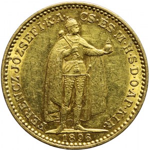Węgry, 20 koron 1896, Franciszek Józef, Kremnica