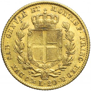 Włochy, Królestwo Sardynii i Neapolu, 20 lirów 1842