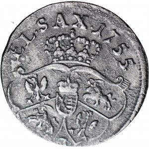 RR-, August III Sas, Grosz 1755 3, anomalny