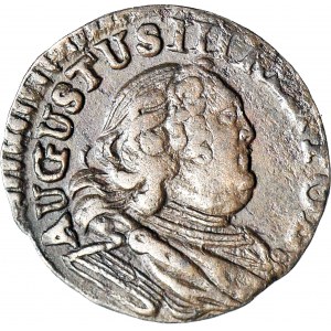 R-, August III Sas, Szeląg 1753, H