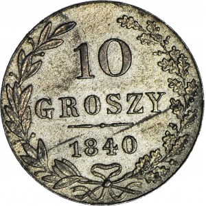 Królestwo Polskie, 10 groszy 1840, piękne