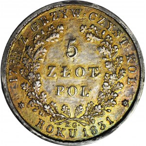 Powstanie Listopadowe, 5 złotych 1831, Warszawa