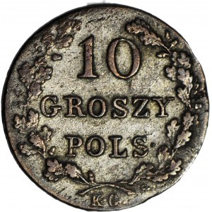 Powstanie Listopadowe, 10 groszy 1831, łapy orła zgięte