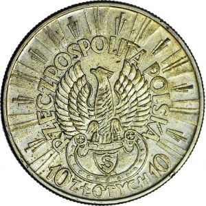 10 złotych 1934, Piłsudski, ORZEŁ STRZELECKI, piękny