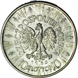 10 złotych 1935, Piłsudski, menniczy