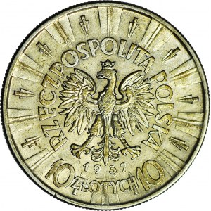 10 złotych 1937, Piłsudski, rzadszy rocznik