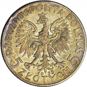 5 złotych 1933, Głowa