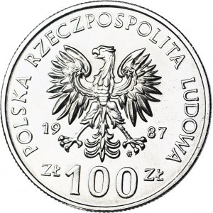 100 złotych 1987, PRÓBA, nikiel, Kazimierz Wielki