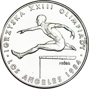 200 złotych 1983, PRÓBA, nikiel, Igrzyska Olimpijskie - Los Angeles, Bieg przez płotki