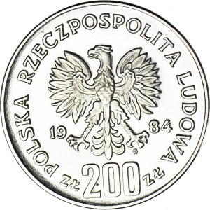 200 złotych 1983, PRÓBA, nikiel, Igrzyska Olimpijskie - Los Angeles, Bieg przez płotki