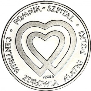 1000 złotych 1985, PRÓBA, nikiel, Pomnik-Szpital Centrum Zdrowia Matki Polki