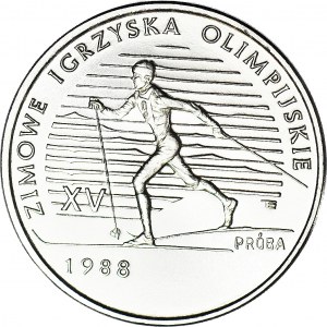 1000 złotych 1987, PRÓBA, nikiel, Zimowe Igrzyska Olimpijskie - Calgary
