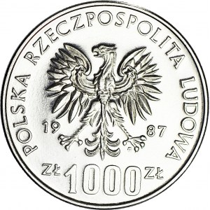 1000 złotych 1987, PRÓBA, nikiel, Wratislavia