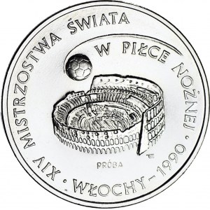 1000 złotych 1988, PRÓBA, nikiel, MŚ w Piłce Nożnej Włochy - Koloseum