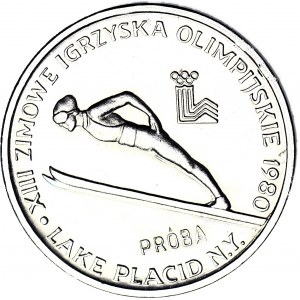 2000 złotych 1980, PRÓBA, nikiel, Lake Placid