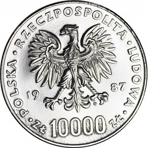 10000 złotych 1987, PRÓBA, nikiel, Jan Paweł II