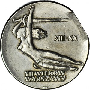 10 złotych 1965 , VII wieków Warszawy, DESTRUKT, końcówka blachy