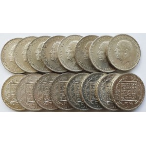 Srebro, Zestaw 101 sztuk monet Szwecja 5 koron, Gustaw VI Adolf, Reforma Konstytucji 1966