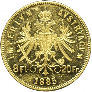 Austria, Franciszek Józef, 8 florenów 1885