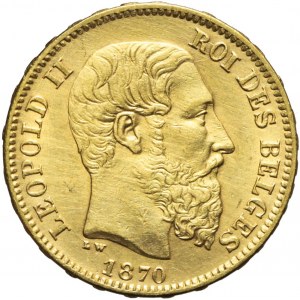 Belgia, Leopold II Koburg, 20 franków 1870