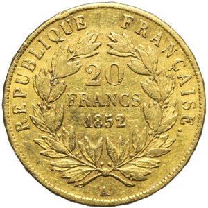 Francja, Republika, 20 franków 1852, Paryż