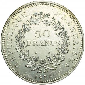 Francja, V Republika, 50 franków 1974, Herkules