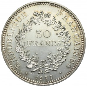 Francja, V Republika, 50 franków 1977, Herkules