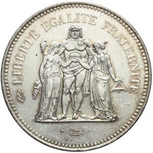 Francja, V Republika, 50 franków 1977, Herkules