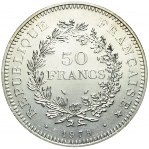 Francja, V Republika, 50 franków 1979, Herkules