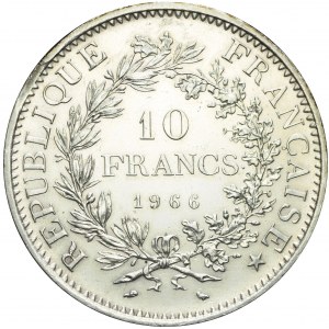 Francja, V Republika, 10 franków 1966, Herkules