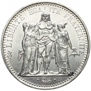 Francja, V Republika, 10 franków 1968, Herkules, piękne