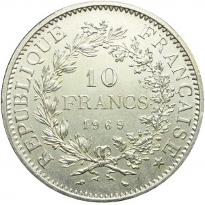 Francja, V Republika, 10 franków 1969, Herkules