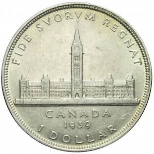 Kanada, Jerzy VI, 1 dolar 1939, Królewska Wizyta